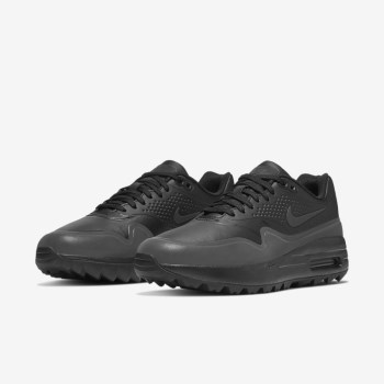 Nike Air Max 1 G - Női Golf Cipő - Fekete/Metal Titán/Fekete